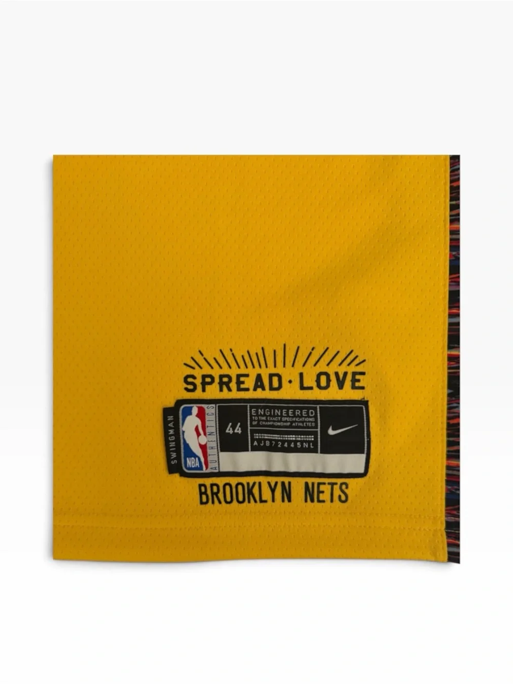 Nike Brooklyn Nets 'Bed-Stuy' Yellow Basketball Jersey - #72